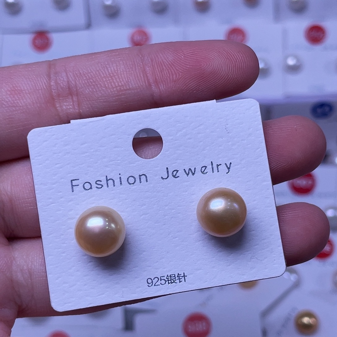 耳饰淡水珍珠银S925镶嵌