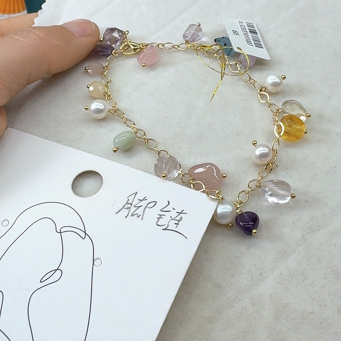 淡水珍珠手绳银S925镶嵌