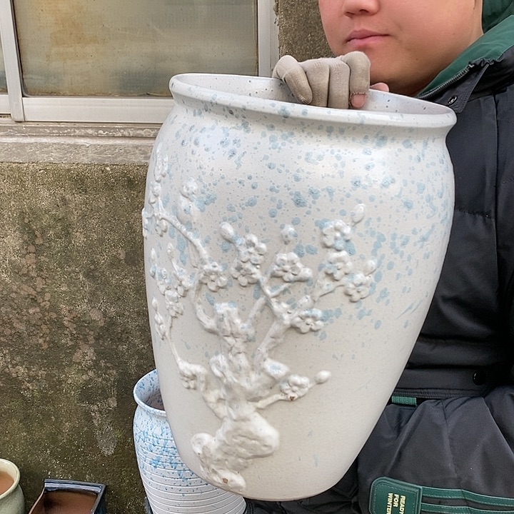 紫砂花盆正品口25高35