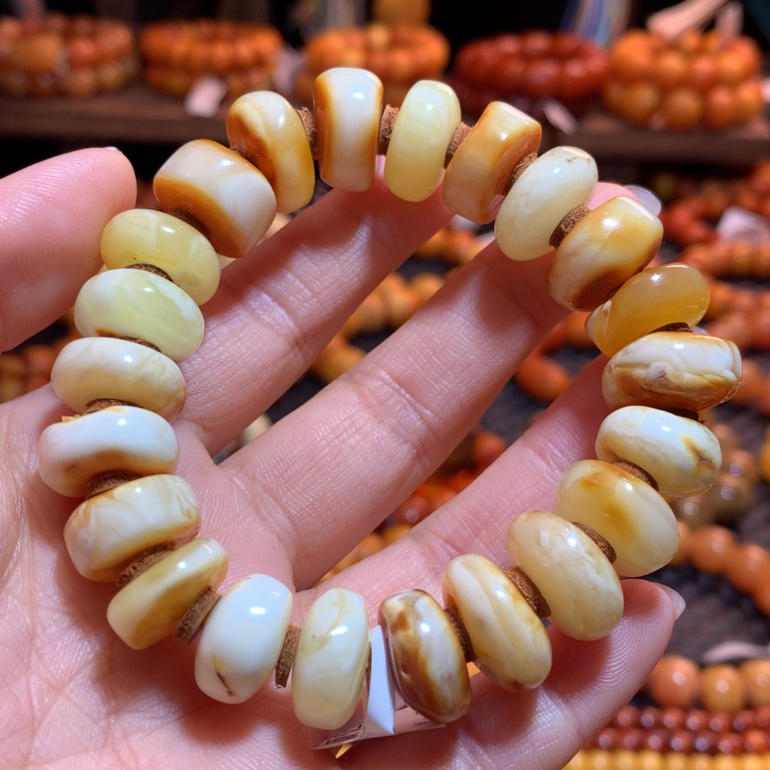 蜜蜡未镶嵌手串蜜蜡手串