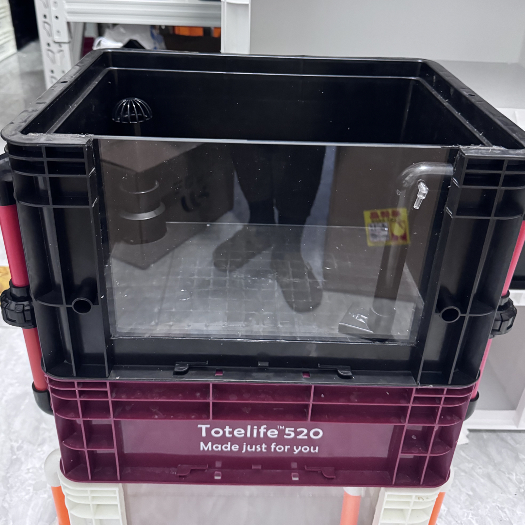 单层底滤可视工业风循环DIY手工制品龟缸收纳箱