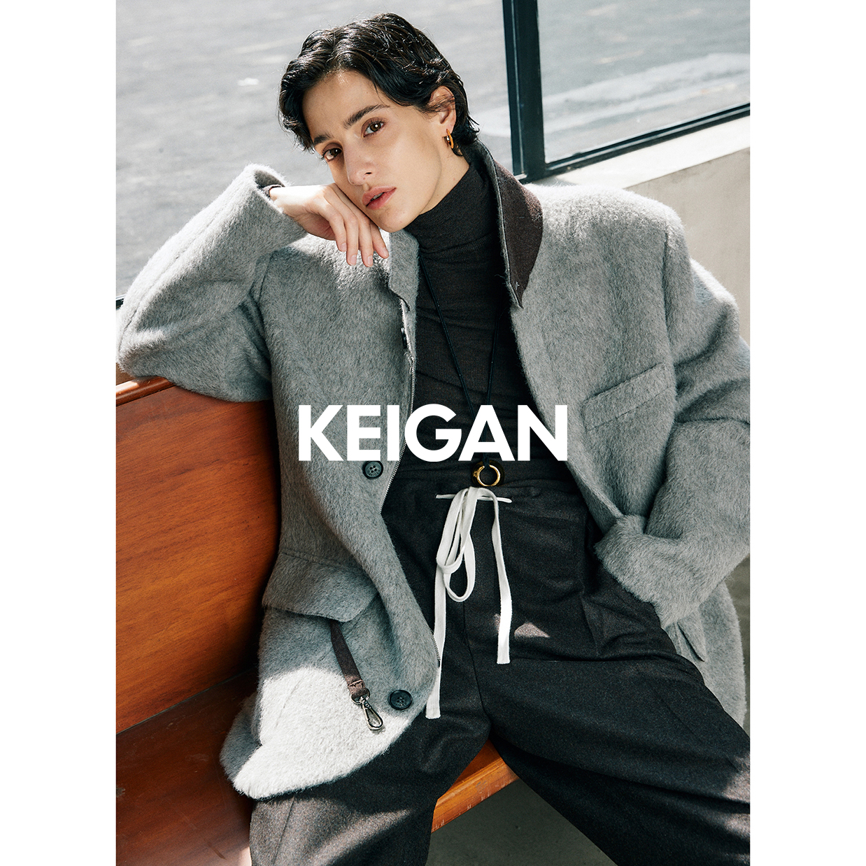 开间黑标/意大利嵿奢L*P&秘鲁INCA原色羊驼 苣轻蓬松廓形老钱西装