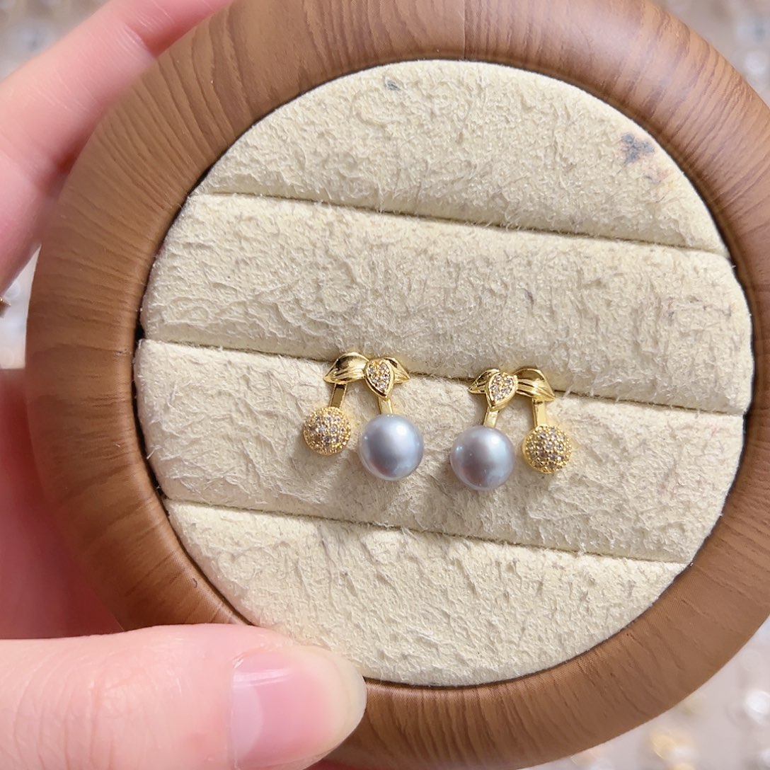 银S925镶嵌无质量问题不退换淡水珍珠