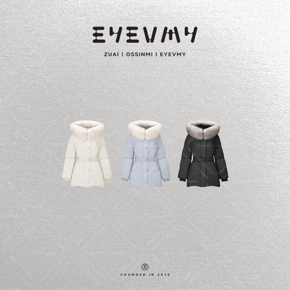 【原单皮草鹅绒服】韩系狐狸毛领90鹅绒中长款收腰外套WT54OSY086