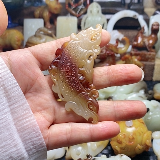 和田玉挂件未镶嵌云****9