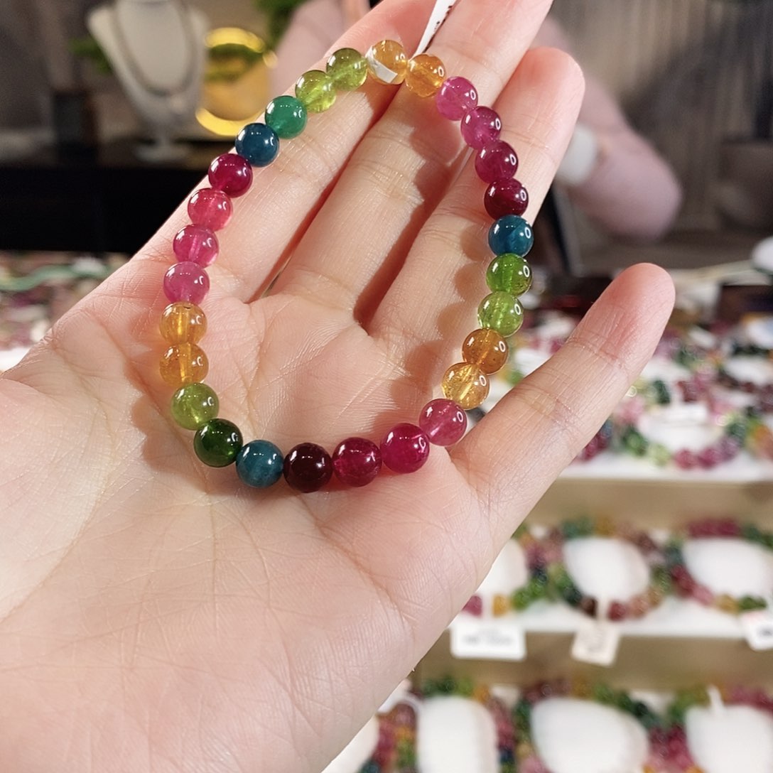 碧玺手串未镶嵌G2615065单圈颜色微差