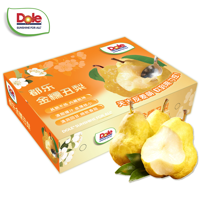 【都乐Dole】金糯丑梨3.2斤礼盒 约4-6只 绵软香甜 细腻无渣 