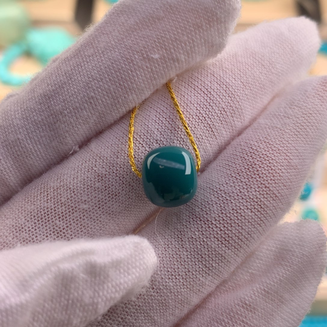 绿松石珠宝奇石未镶嵌9.6×8.5