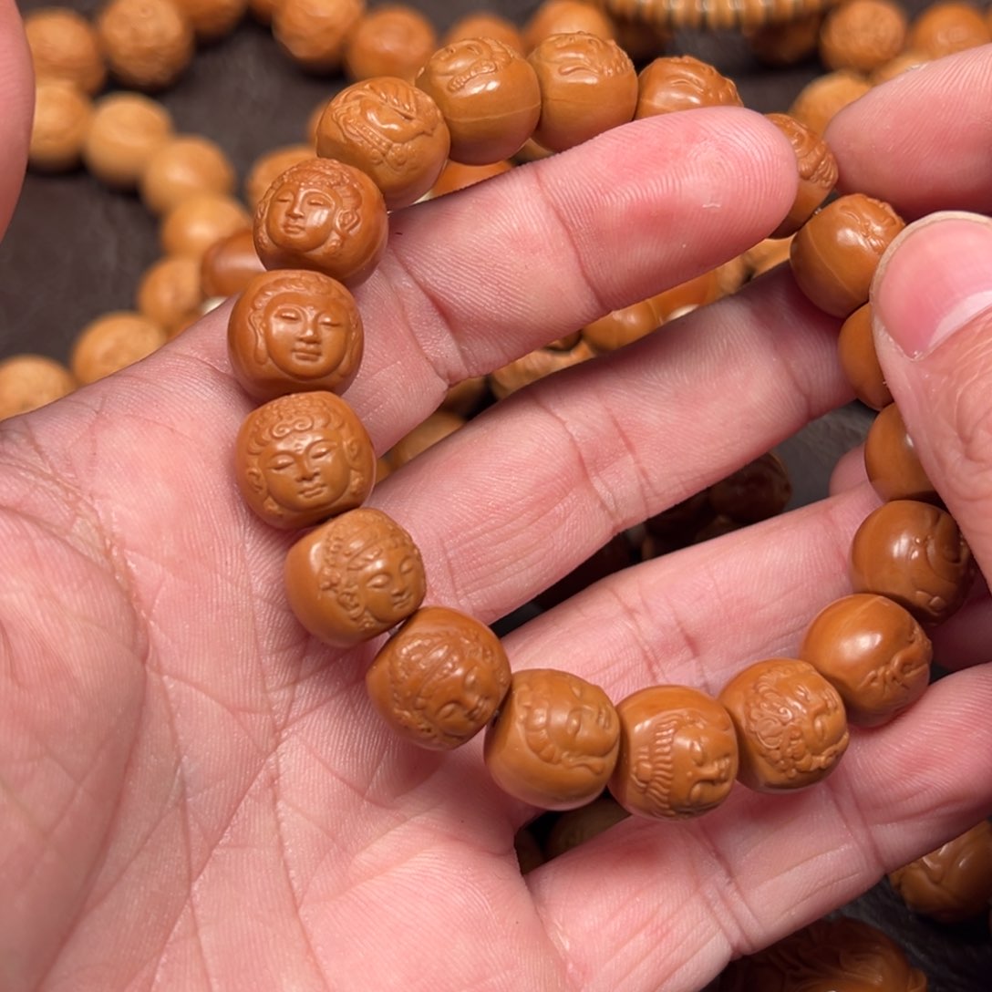 猴头核桃手串1.3苏工老型密宗观音