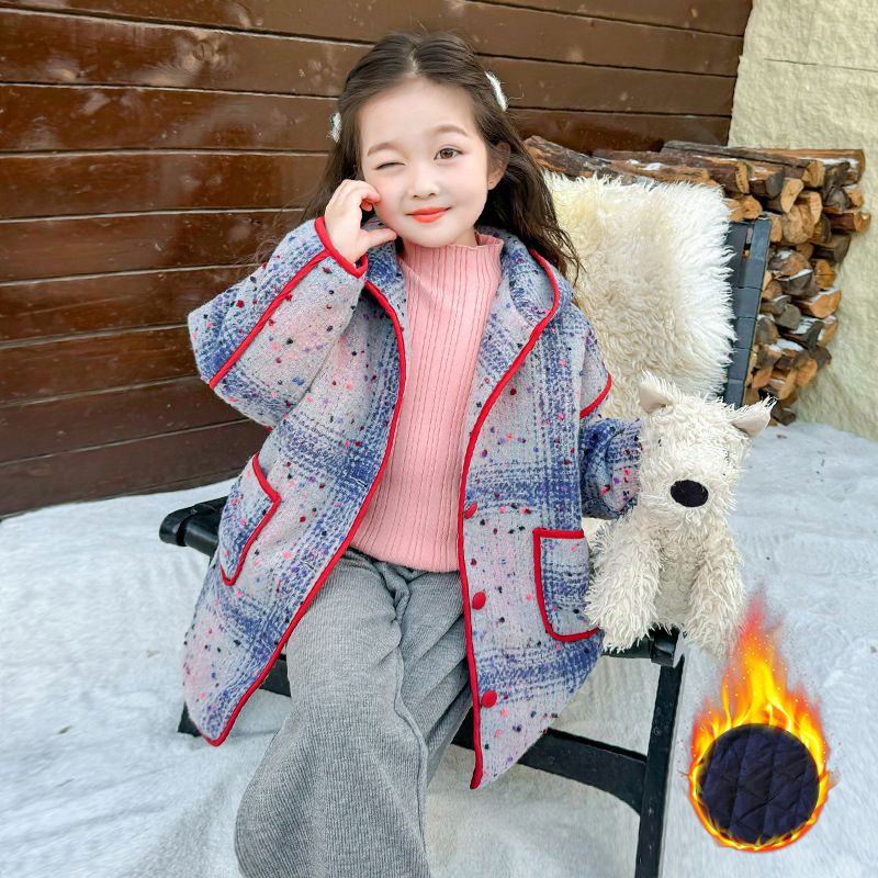 1210女童呢子大衣秋冬款加厚儿童冬季夹棉外套女宝宝冬装外套新款