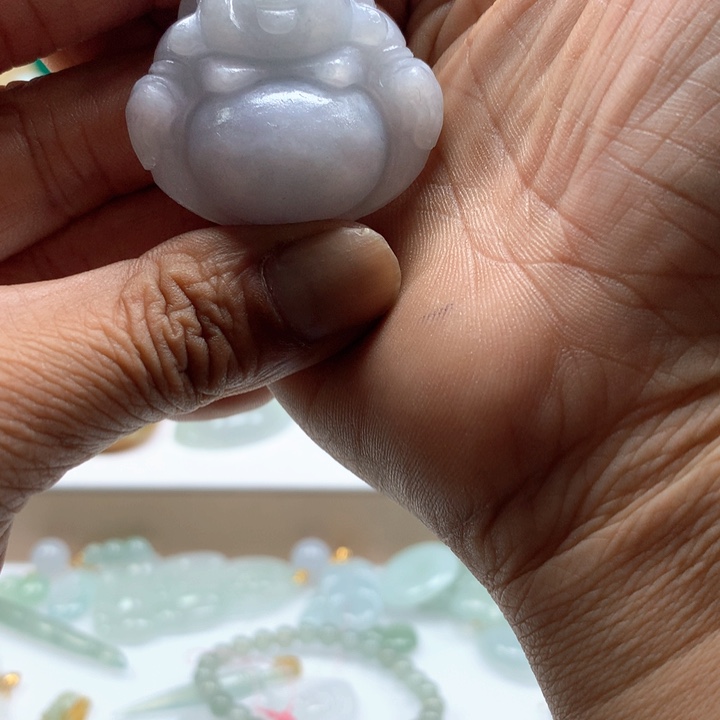 定制翡翠未镶嵌大肚佛