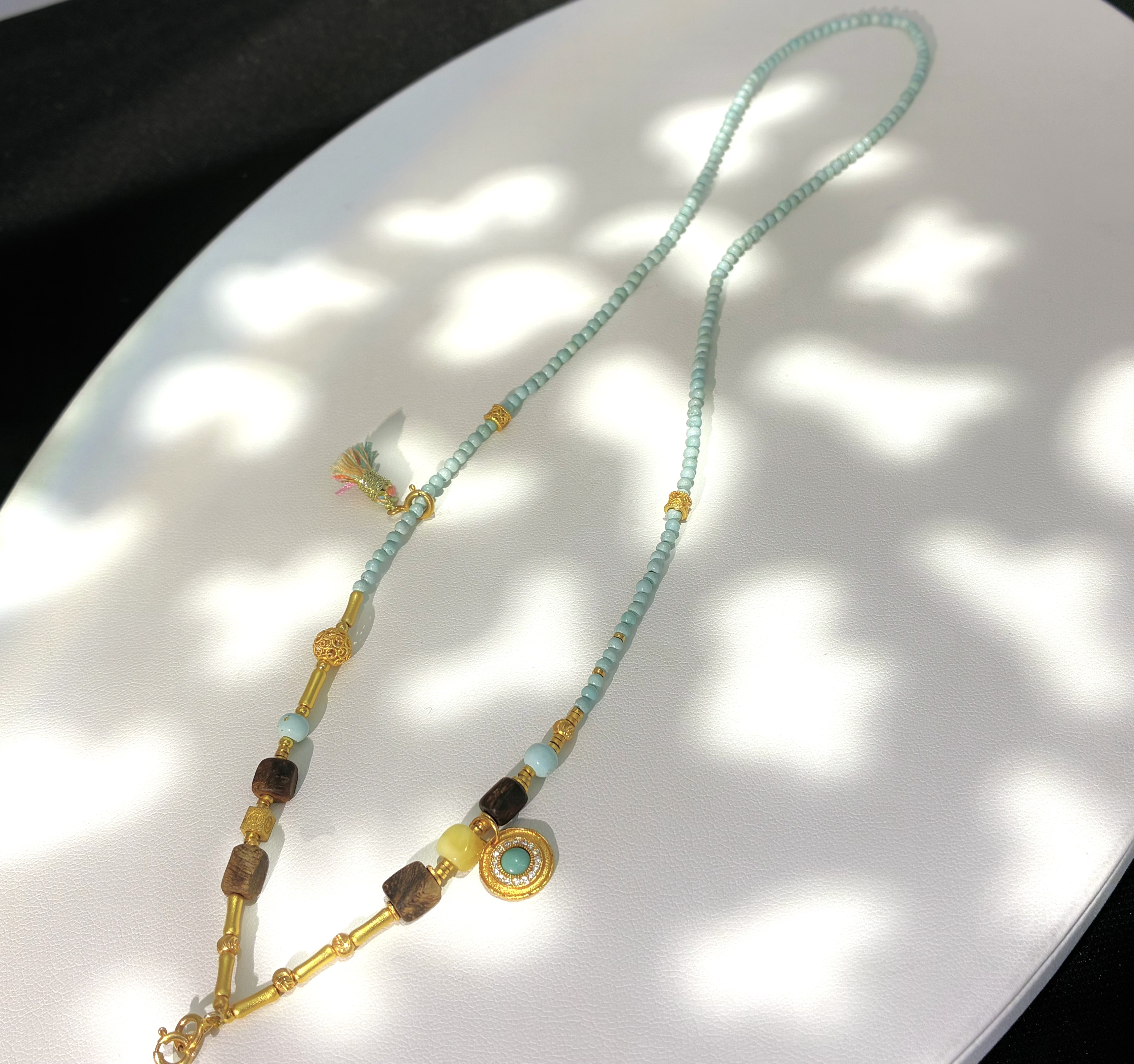 绿松沉香项链 2648 多样性发一件 50cm