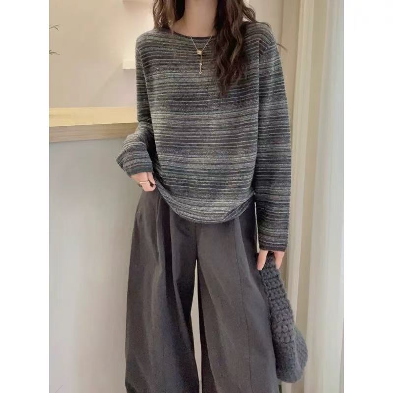 0351 Y133慵懒风毛衣女2025秋冬新款加厚减龄针织衫K3-3