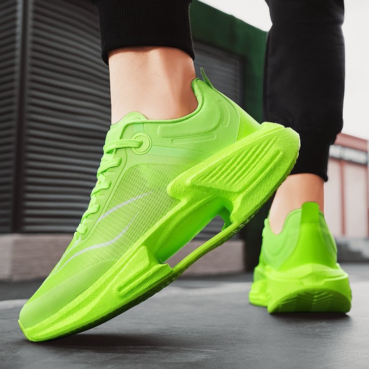 力度跑步鞋休闲时尚男款真爆米花男女同款透气减震休