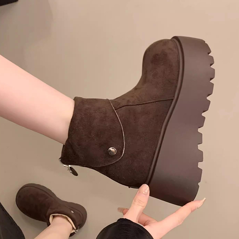 【品牌处理】y杨加绒雪地靴短筒芒果头雪地靴冬季秋冬时尚雪地靴Q60