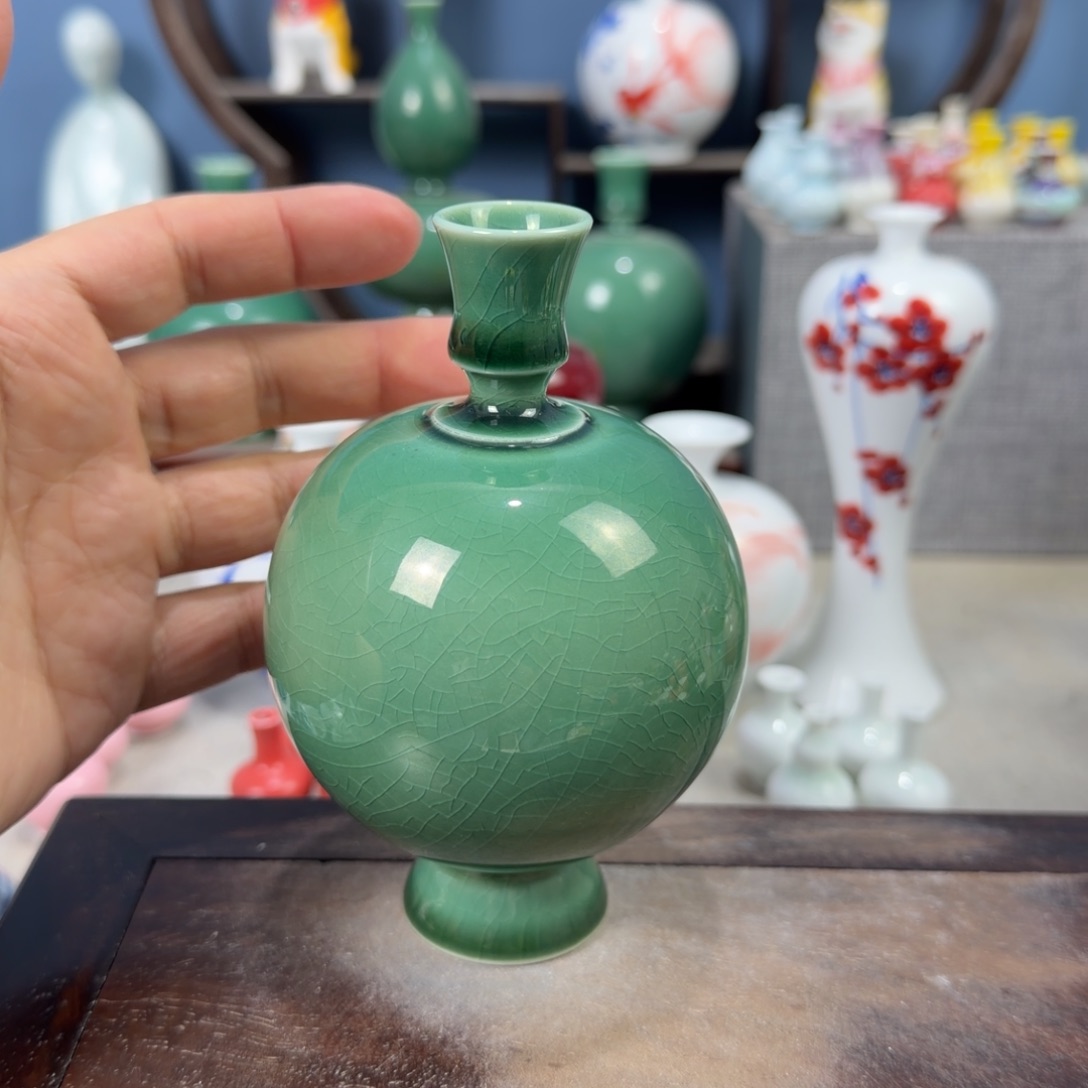 陶瓷手工小花器摆件