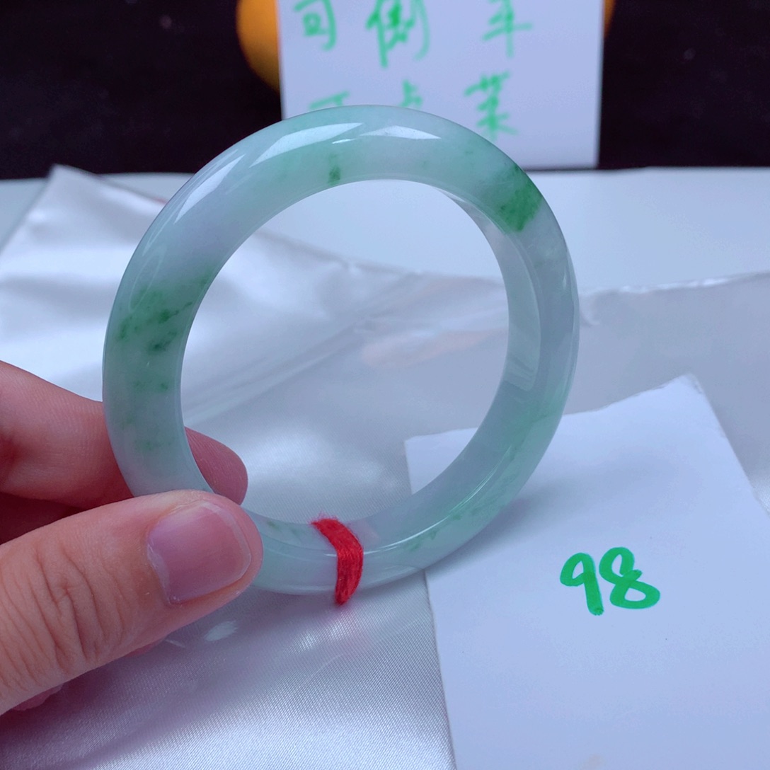 未镶嵌手镯翡翠缅甸天然A货翡翠手镯55.1