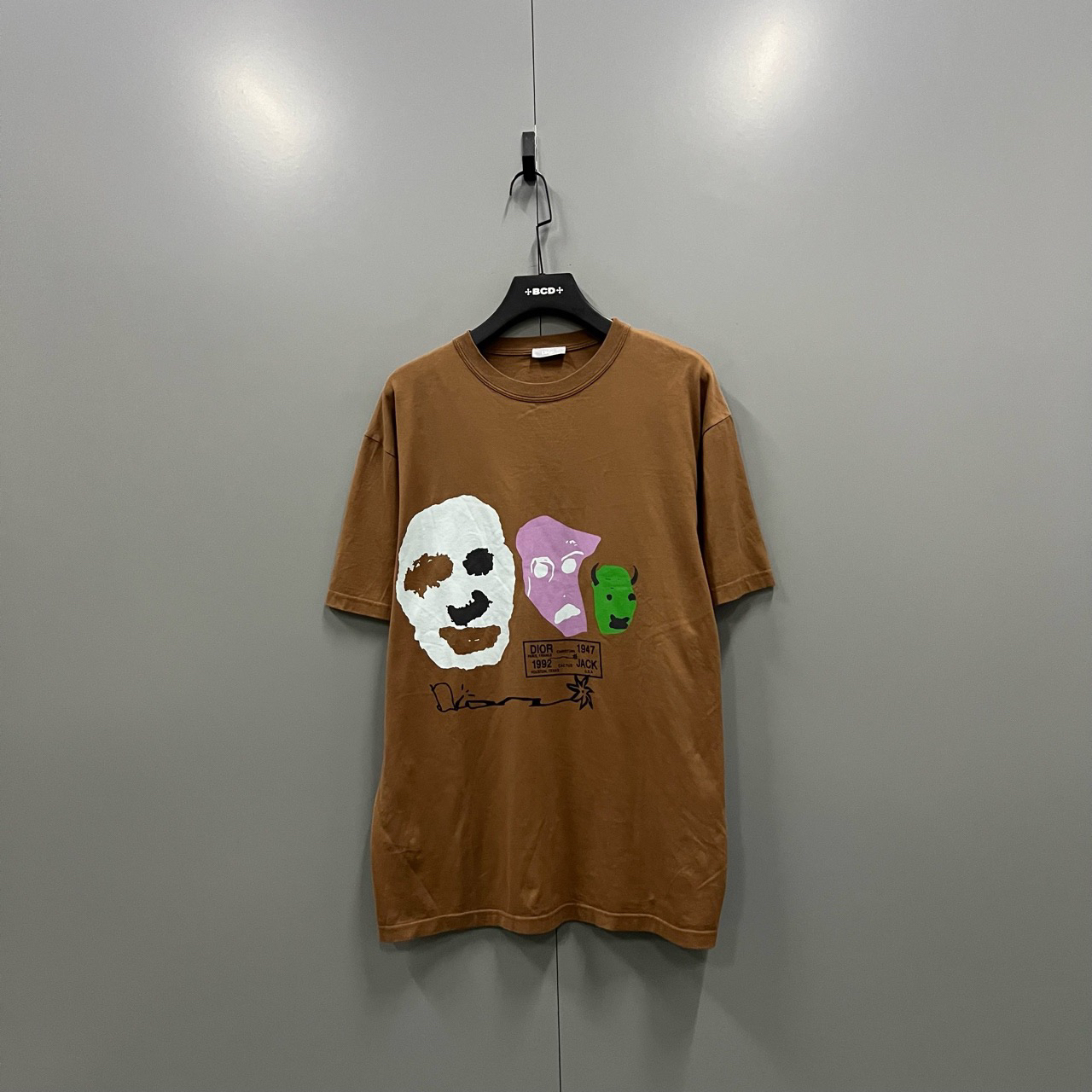 全新未使用 DIOR/迪奥 迪奥 × Travis Scott搞怪脸谱印花短袖