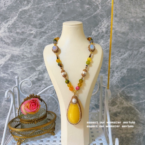 铜合金项链 水滴思娜朵尔娜系列 2268气质时尚百搭复古长款轻奢