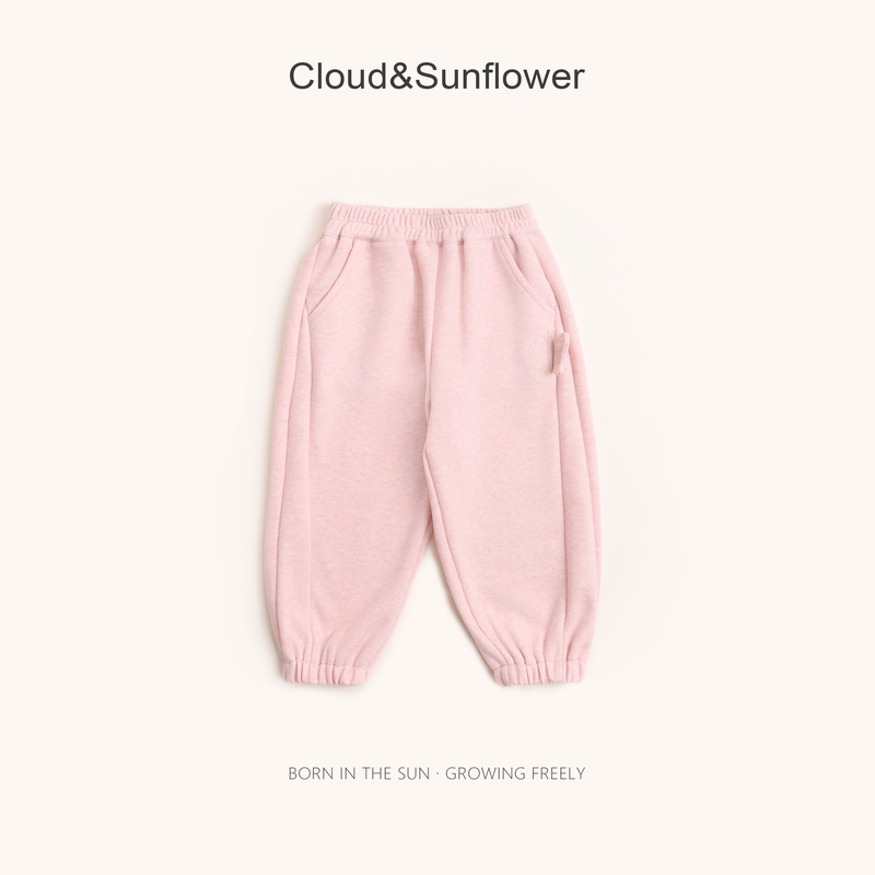 【云朵小葵】女童秋季新款洋气束脚立体小蝴蝶百搭休闲裤卫裤66610