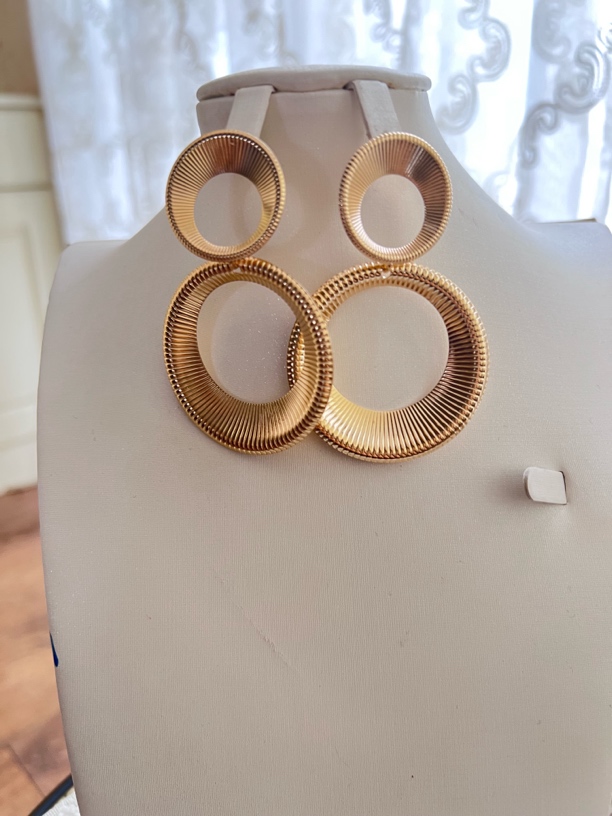 铜合金耳饰 时尚太钢耳环百搭气质法式欧美