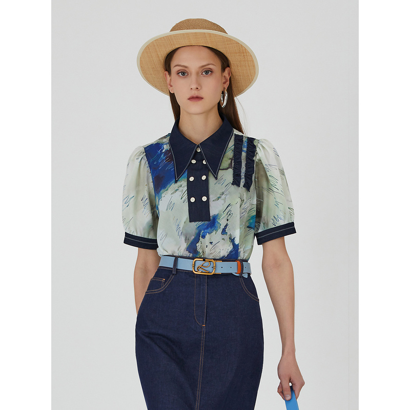 【诗语】莱芙艾迪儿梭织上衣1E2S25086