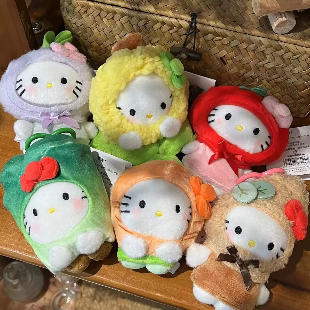 【宝藏库】蔬菜Kitty挂件洋葱西红柿玉米大葱胡萝卜花生挂件