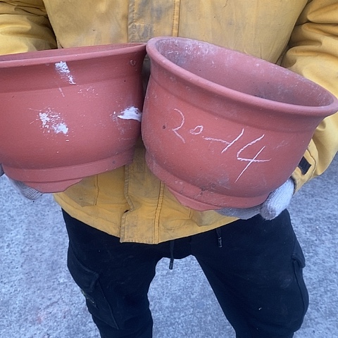 紫砂中国宜兴紫砂花盆，