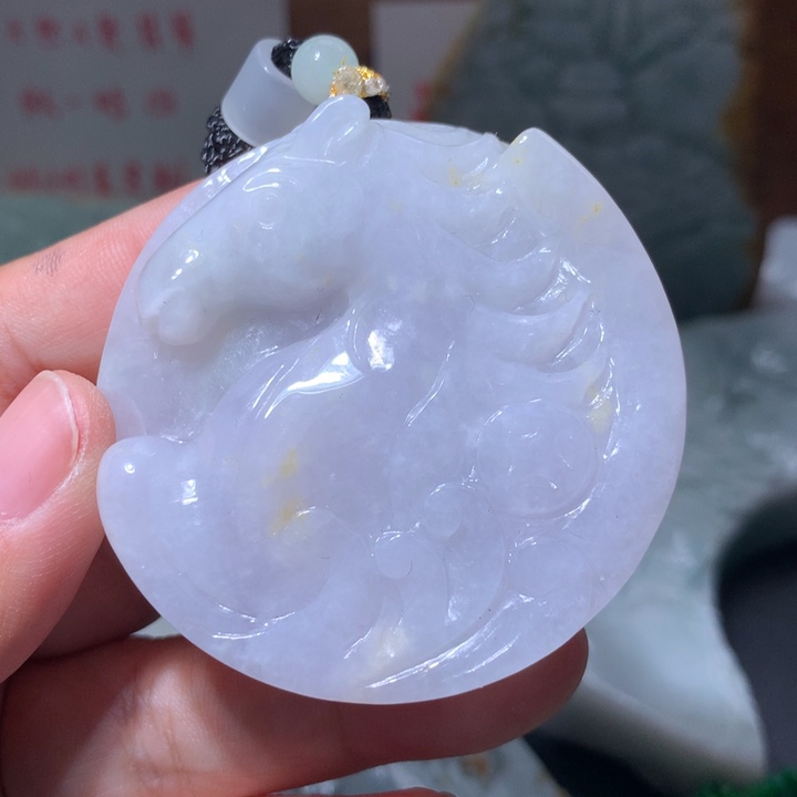 翡翠未镶嵌颈饰保真天然A货翡翠