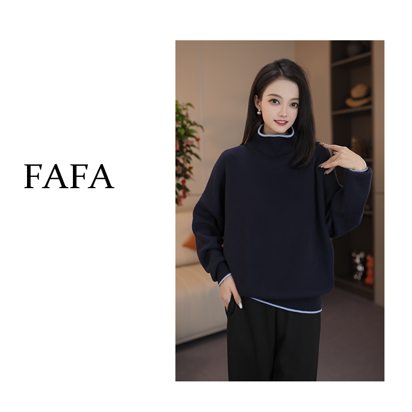FAFA【摩卡慕斯】秋冬时尚百搭休闲高级感气质毛衣--