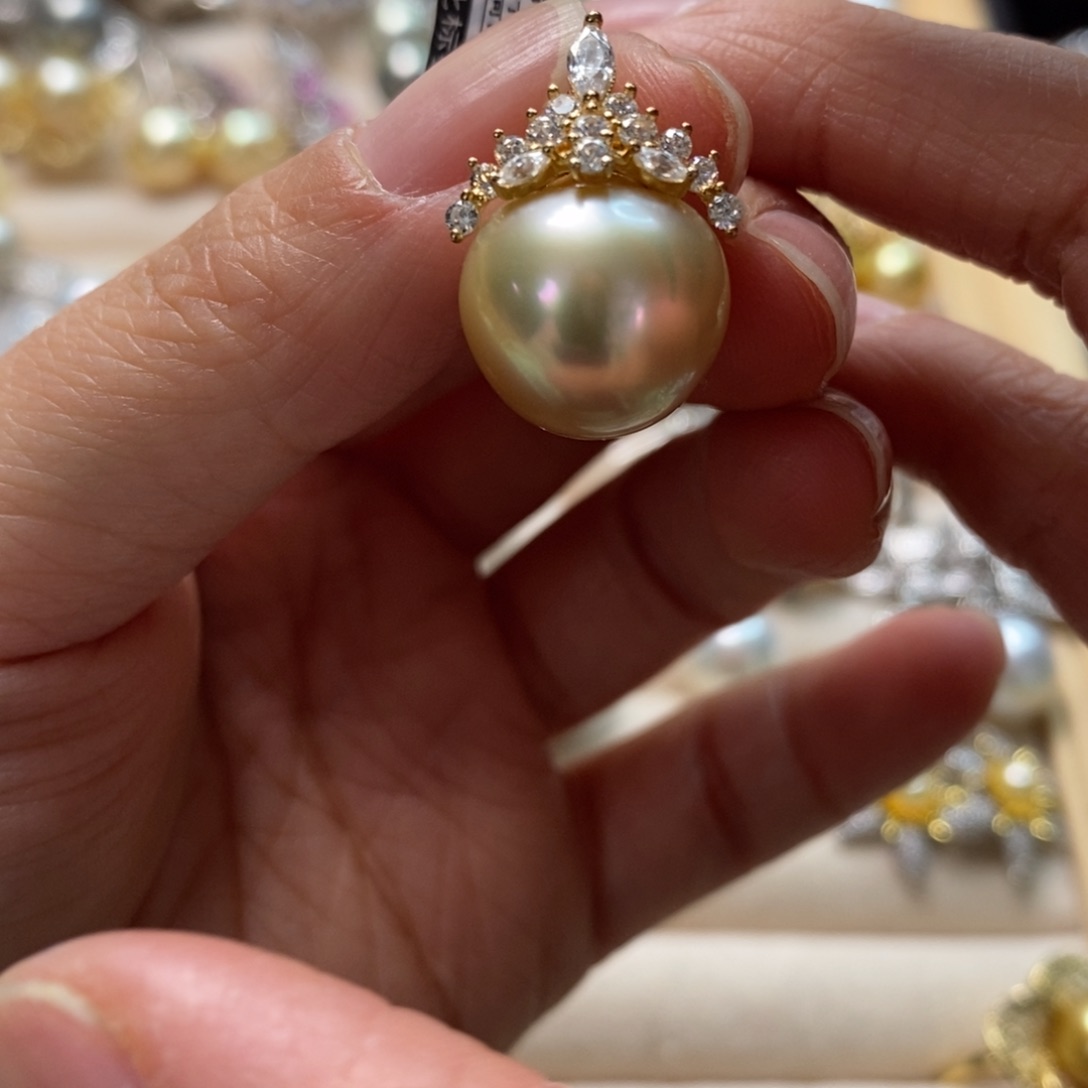 海水珍珠颈饰银S925镶嵌