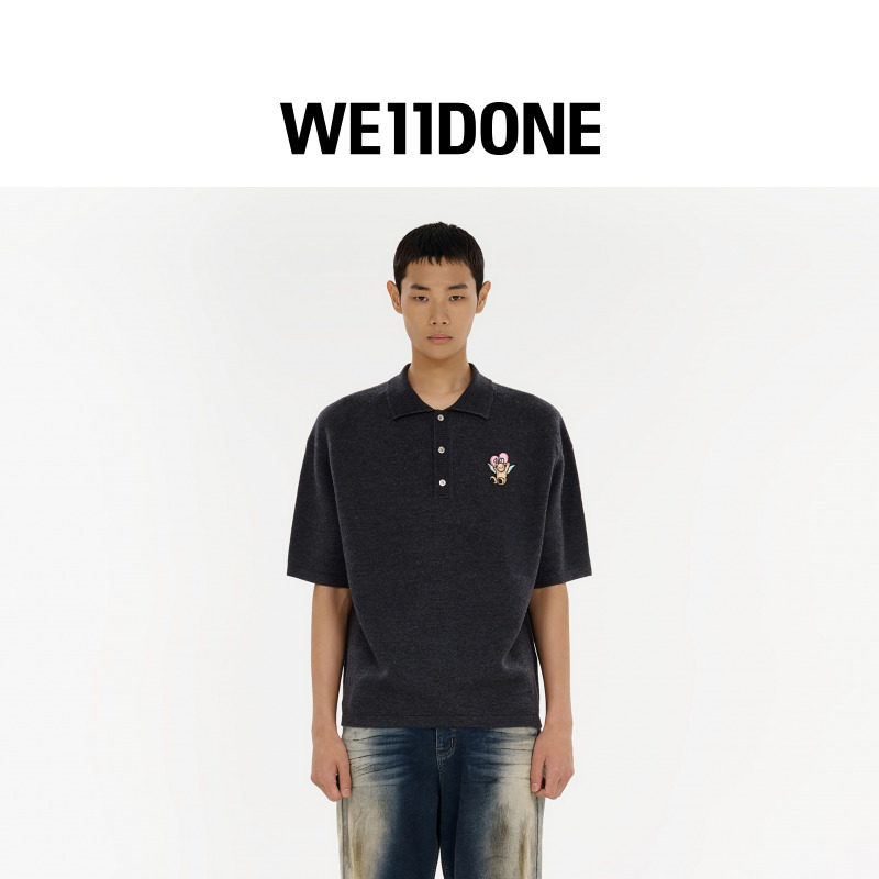【26春夏新品】WE11DONE26春季男女同款天使泰迪熊针织衫26-680