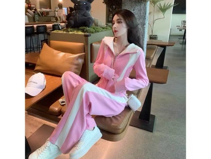 -网红运动休闲套装早春时尚减龄洋气炸街爆款卫衣阔腿裤两件套