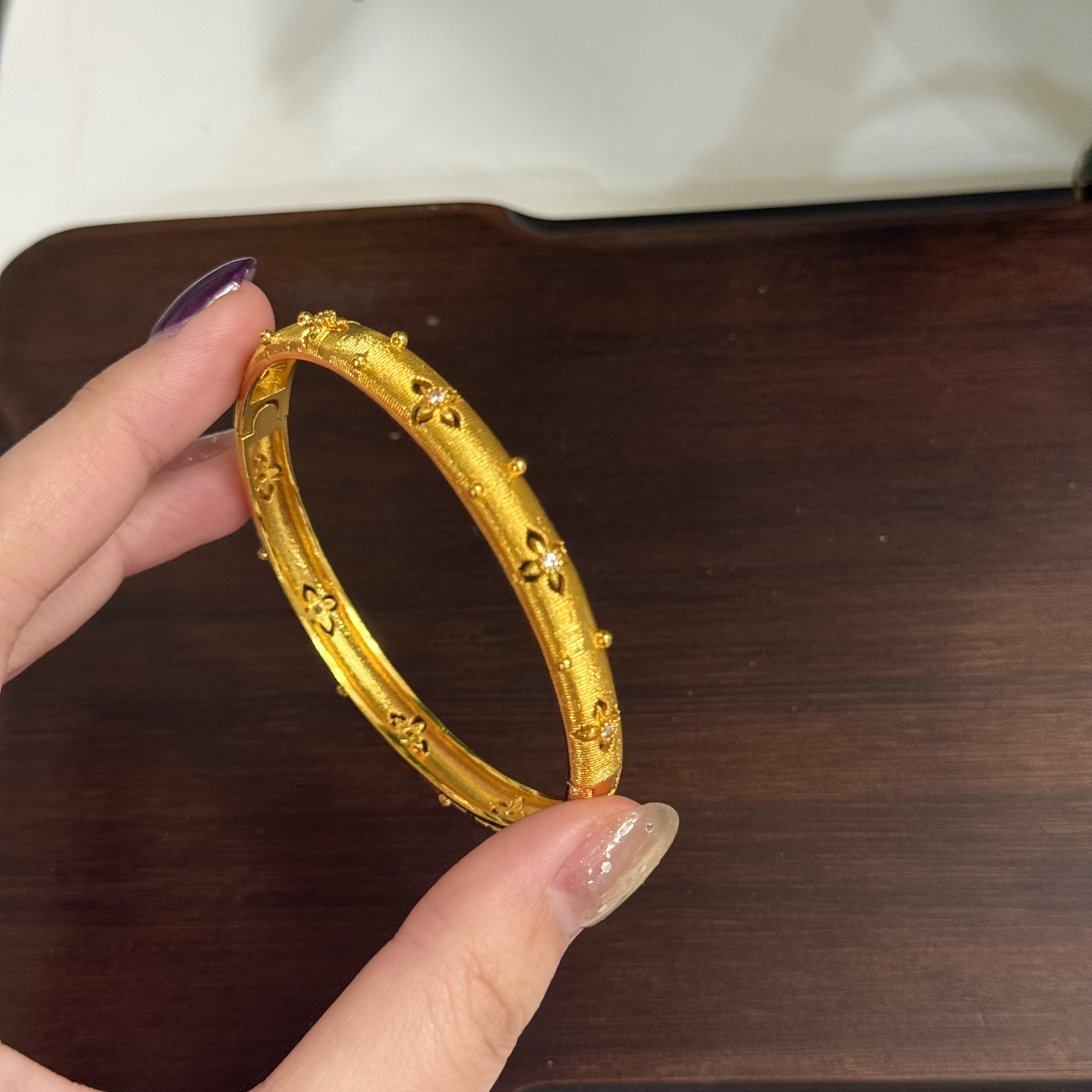 铜合金手镯 2203 超高版 不易褪色新中式好寓意重工手镯