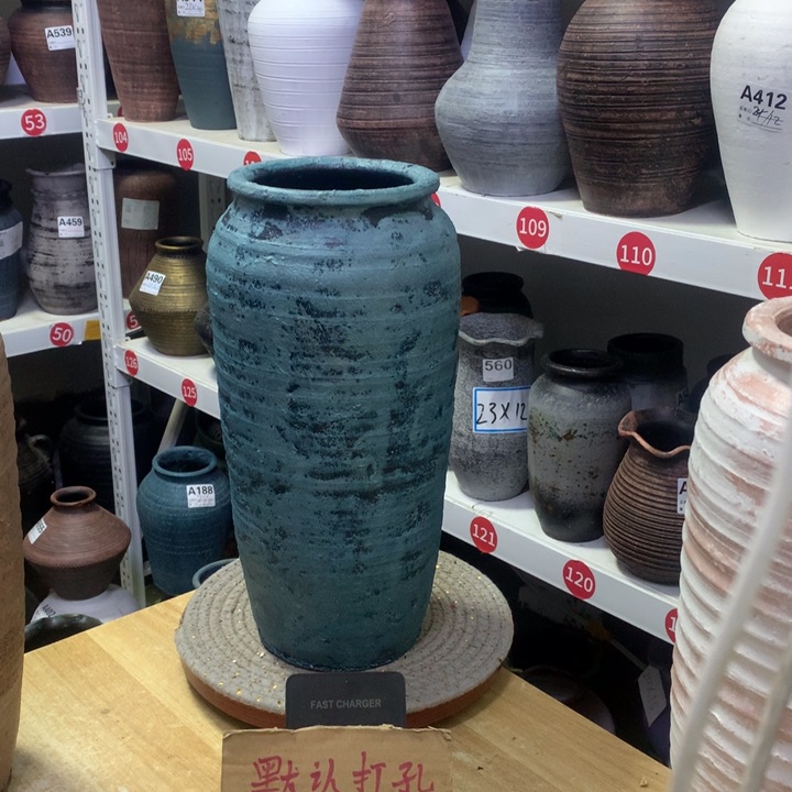 【闪购商品】红陶粗糙盆默认打孔高34口13