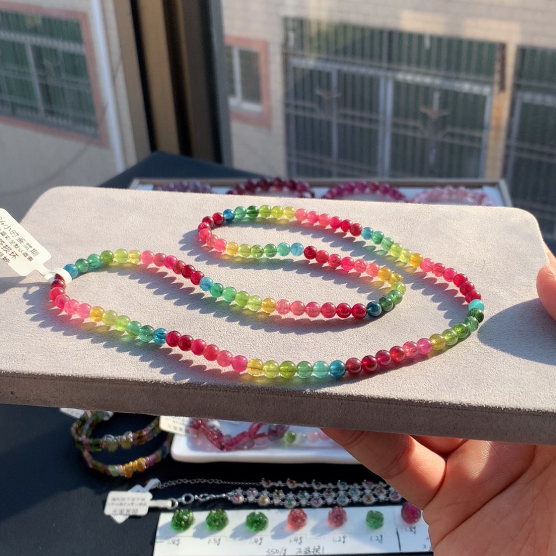 未镶嵌手链碧玺浓艳鸽血三圈