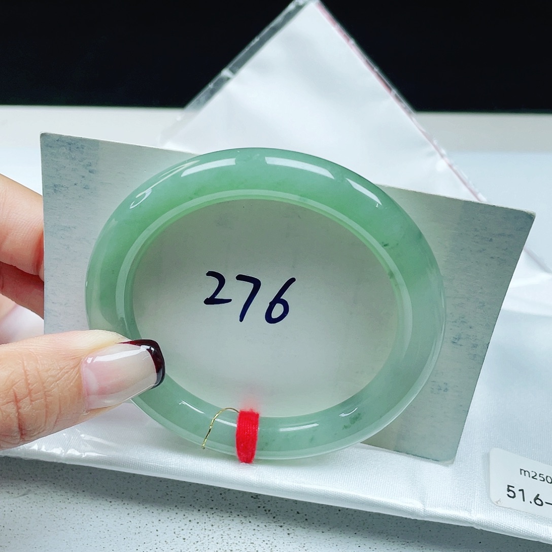 翡翠未镶嵌手镯 圆条51+