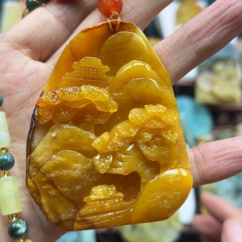 岫玉挂件未镶嵌挂件