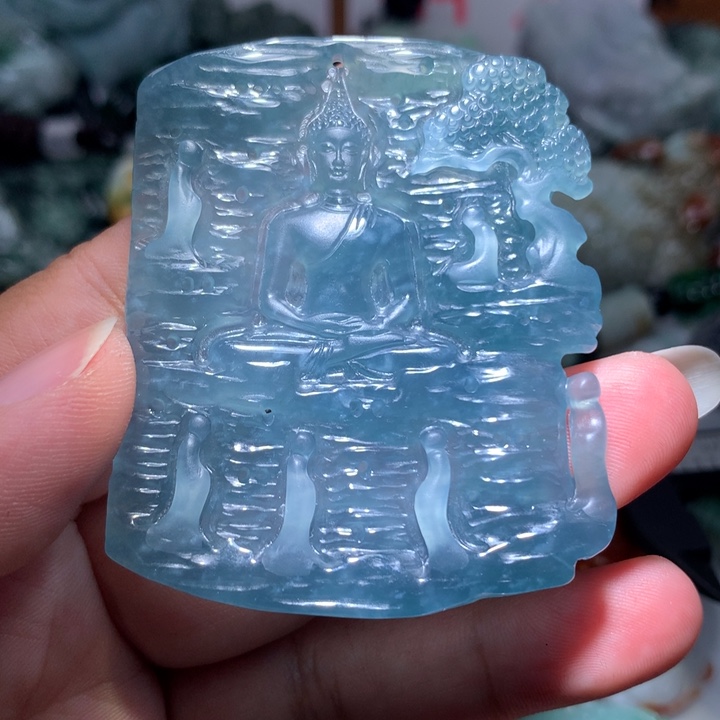 翡翠颈饰未镶嵌保真天然A货翡翠