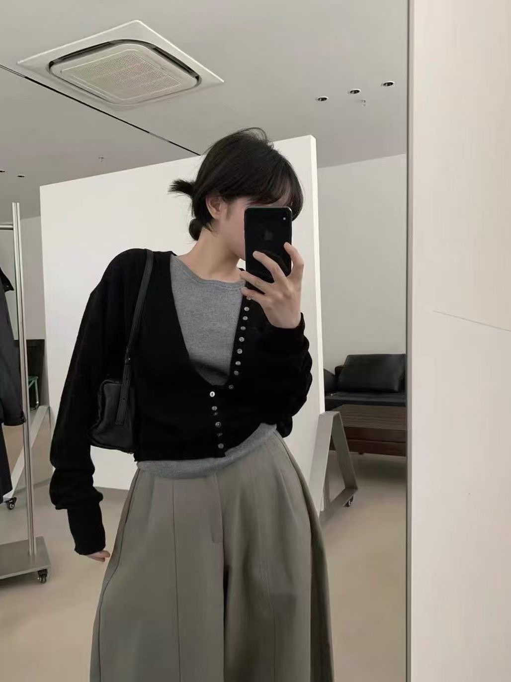 韩系撞色长袖针织衫两件套女秋时尚高质感穿搭显瘦百搭毛衣打底衫