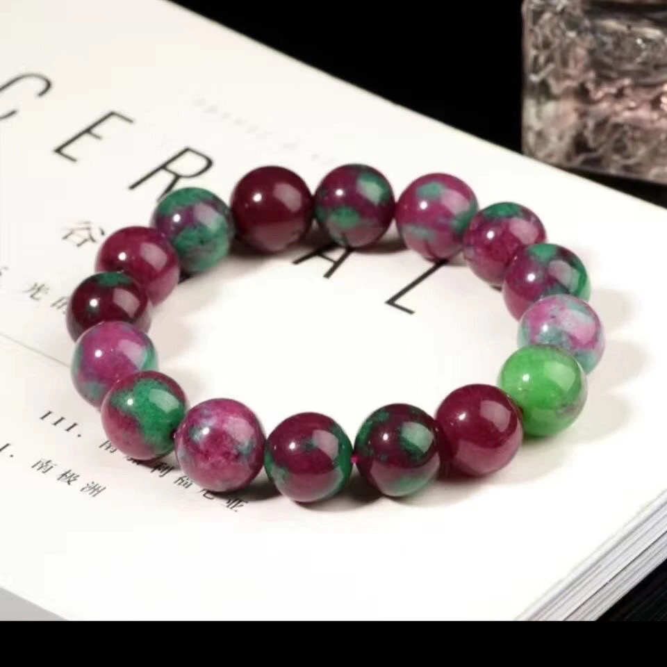 12mm红绿宝精美手串-543