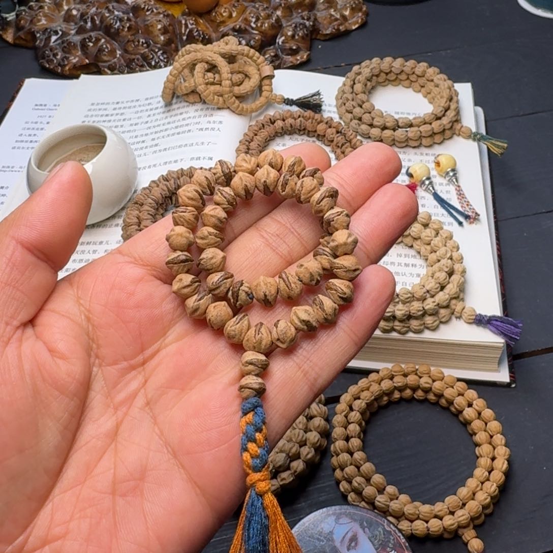 柏香籽/百香籽吊坠红牙原桩横打手持