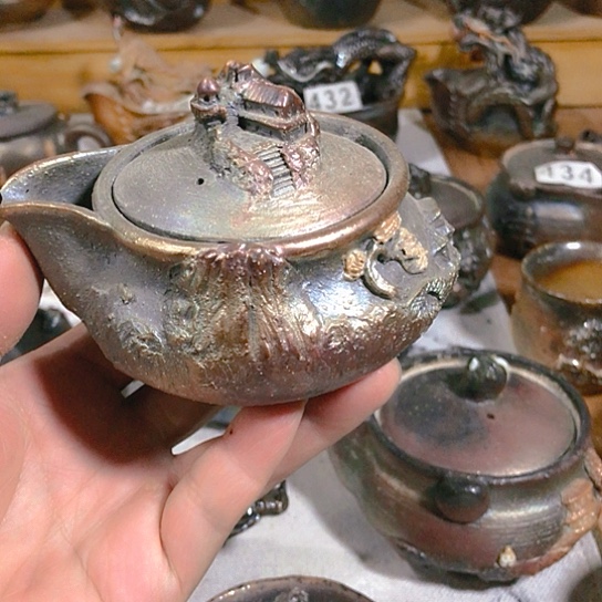 瓷片摆件微瑕风景宝瓶