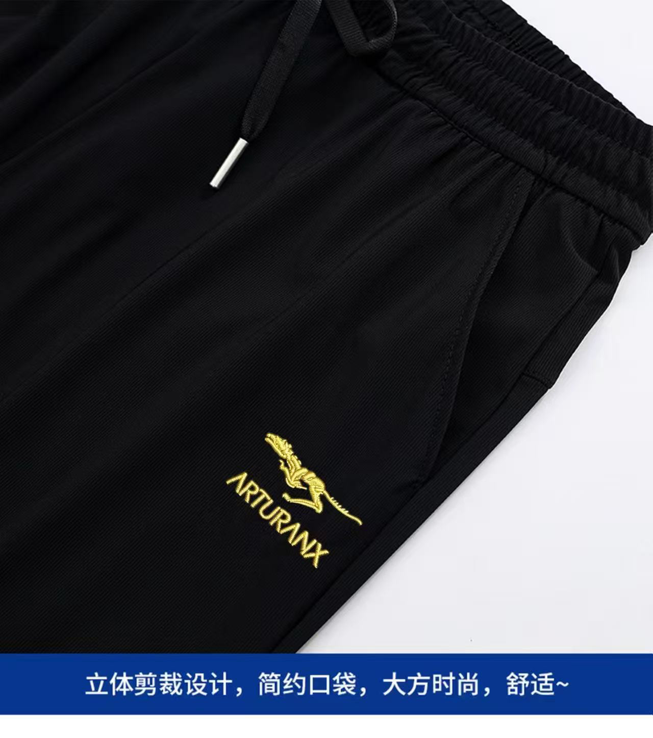 刺绣法龙时尚夏款暴冰运动裤(男女同款)9888