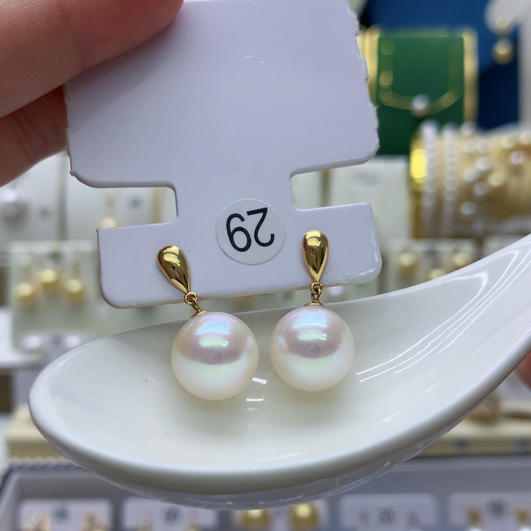 18K金镶嵌耳饰淡水珍珠