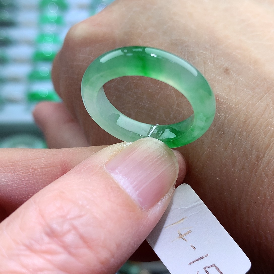 未镶嵌戒指翡翠14-15号