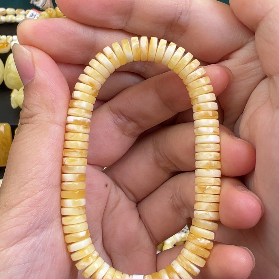 琥珀手链未镶嵌7+隔片