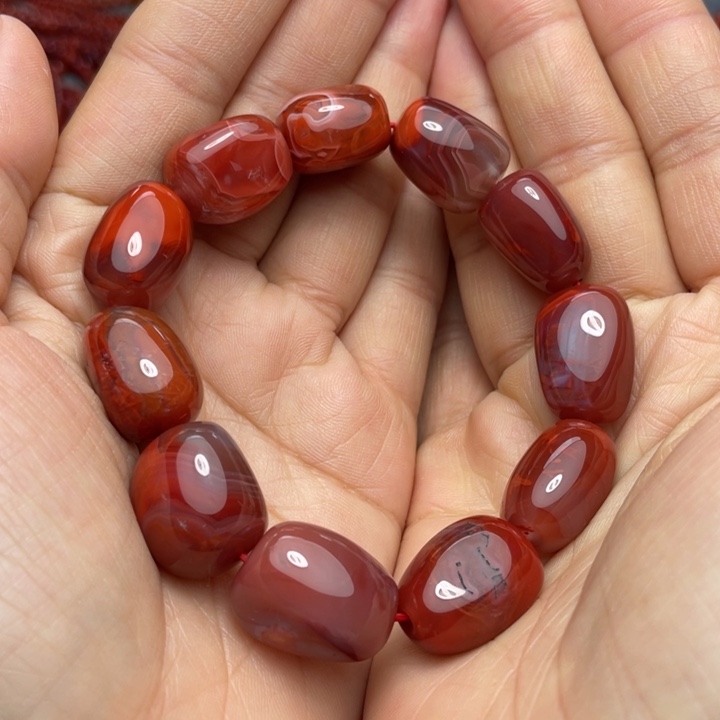 南红玛瑙手串11未镶嵌