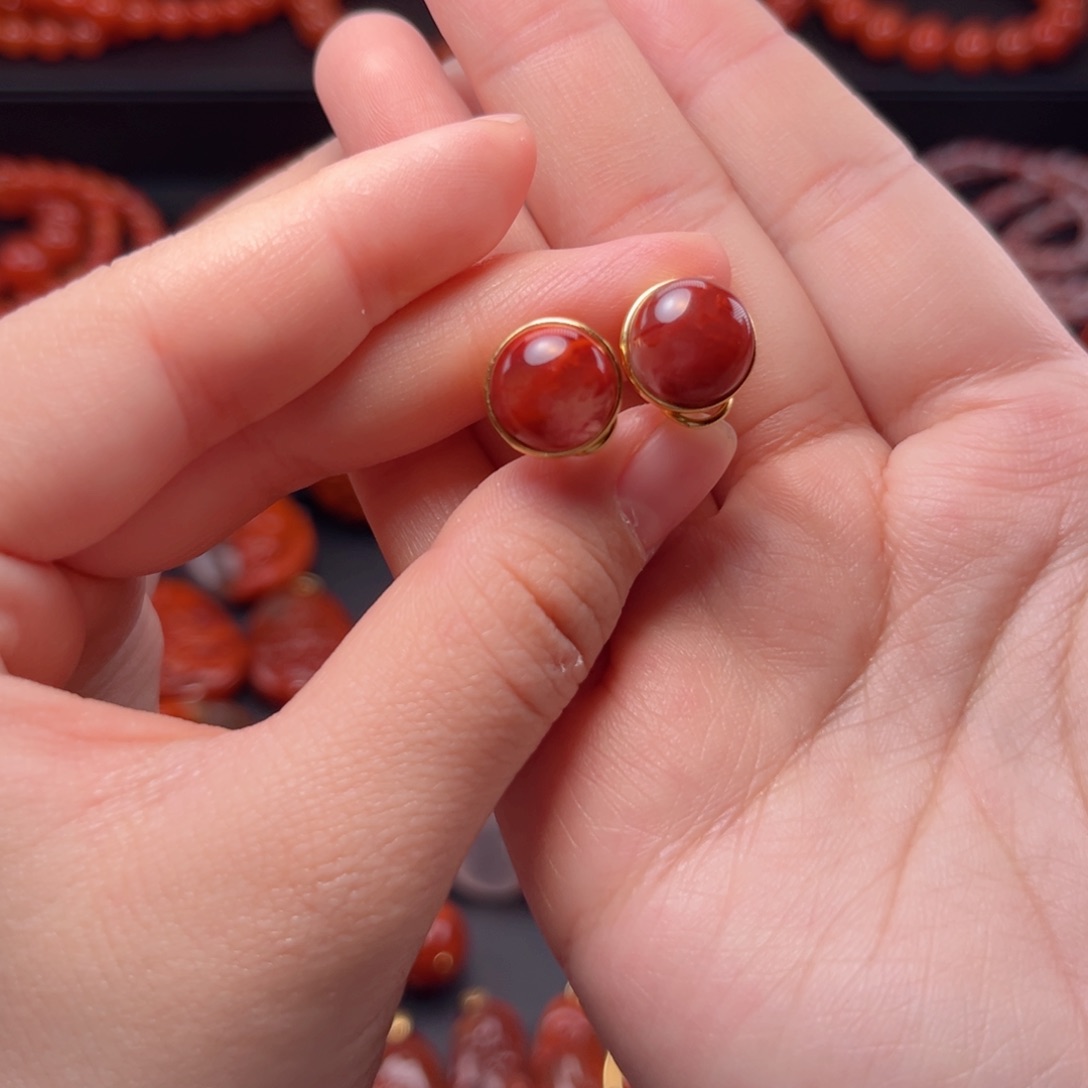 南红玛瑙南红银S925镶嵌