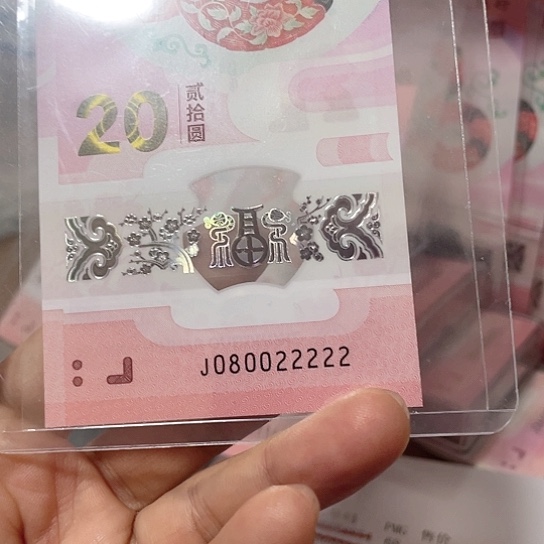 塑料2025年蛇年纪念钞号码如意所示